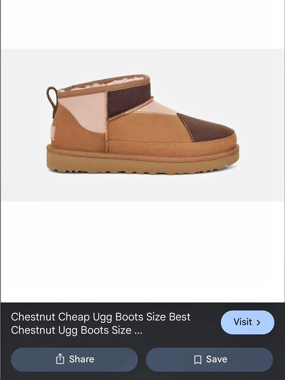 NWOT UGG Classic Ultra Mini Remagined Boot Color Block Sz US 10